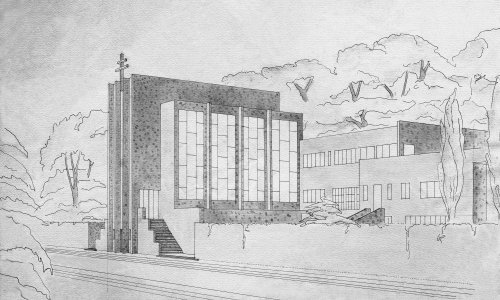 C376 Soutěžní návrh na Husův sbor církve československé husitské